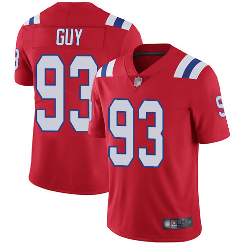 New England Patriots Football #93 Vapor Limited Red Men Lawrence Guy Alternate NFL Jersey